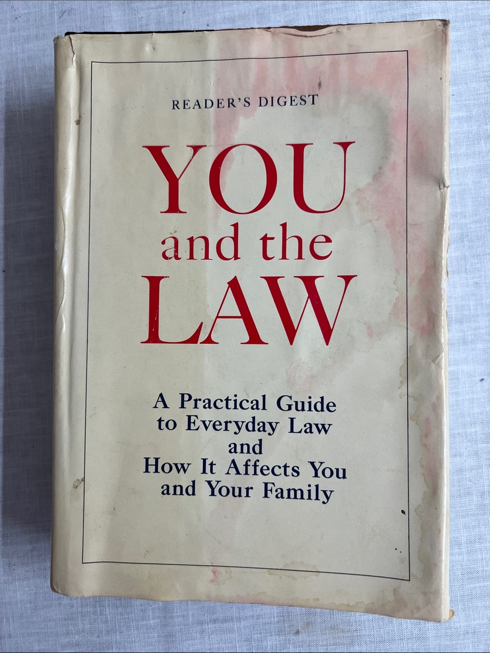 🌞 Reader's Digest "You and the Law" Hardcover Book 863 pages Vintage 1971